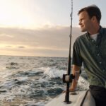 man on fishing half day trip in Virginia Beach